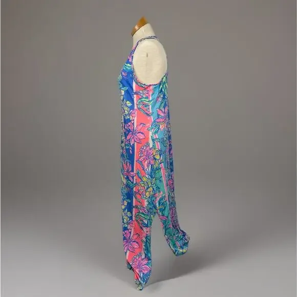 Lilly Pulitzer Kerri Maxi Dress Easy Tiger Floral Print Womens Small Sleeveless - Picture 3 of 10